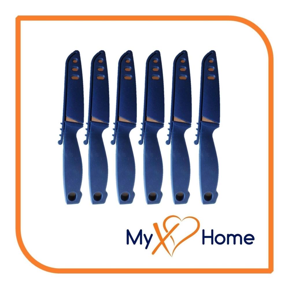 Knife 8" Navy Blue Silicone Knife by MyXOHome (1 2 4 or 6 Knives)