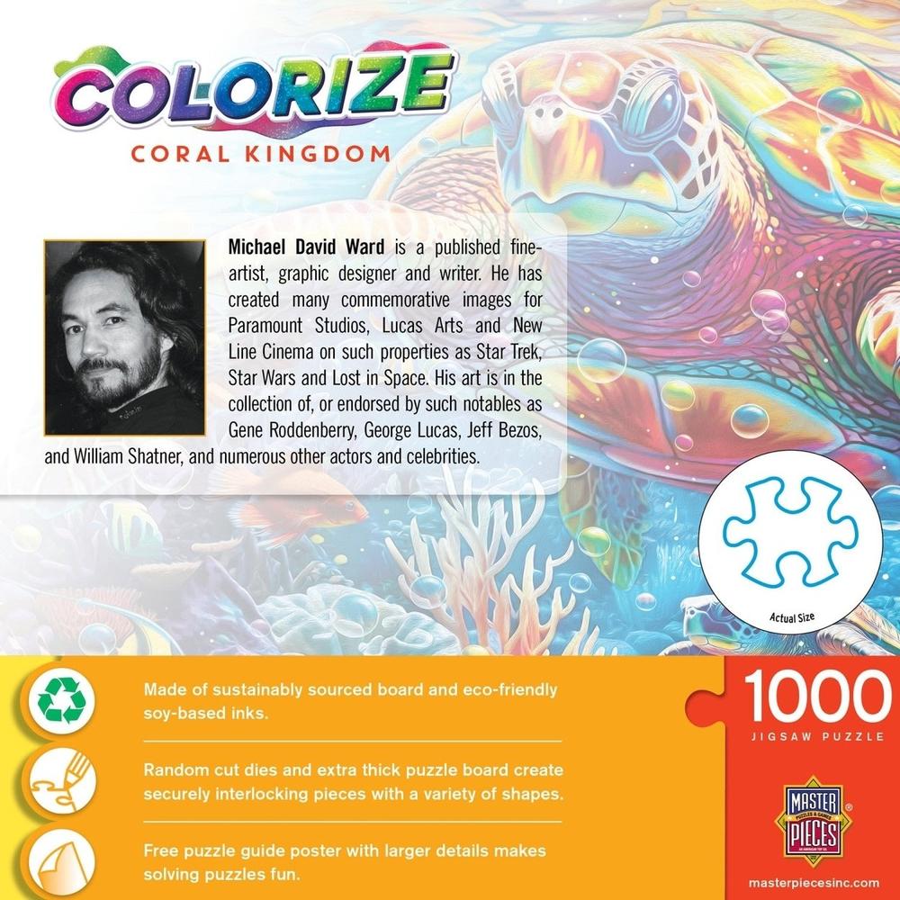 MasterPieces Colorize - Coral Kingdom 1000 Piece Jigsaw Puzzle