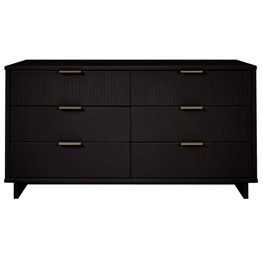 Manhattan Comfort Granville 55.07" Modern Double Wide Dresser with 6 Full Extension Drawers