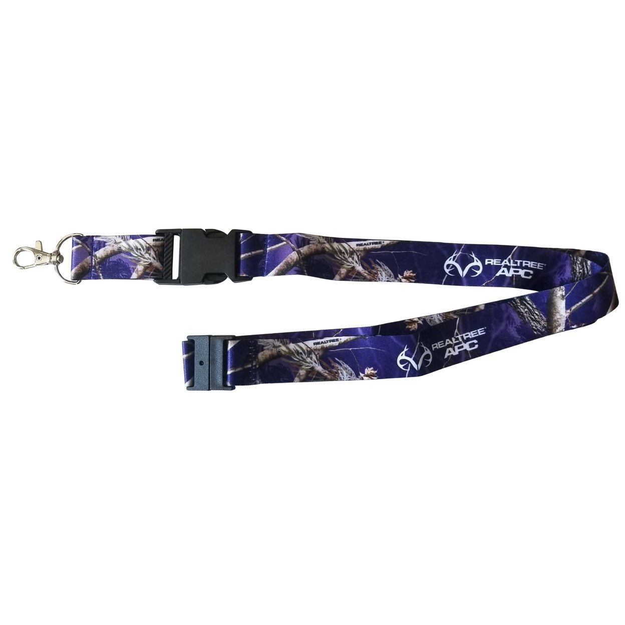 R&R INC RealTree APC Blue Navy Camo Pattern Hunting Lanyard Keychain with Clasp