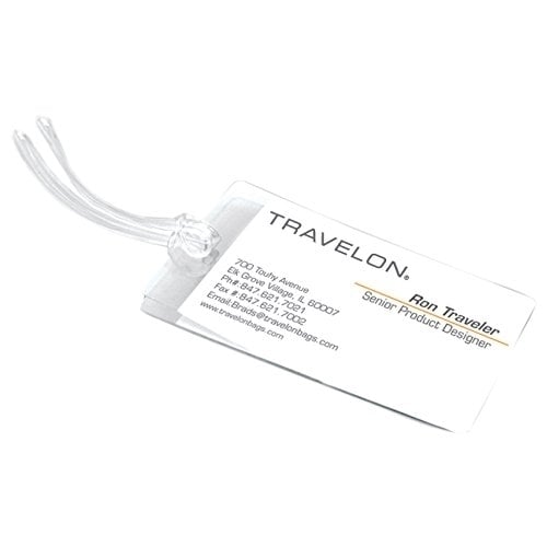 Travelon Set of 3 Self-Laminating Luggage Tags - 19330-000 4.5 x 2.75 x 0.25 CLEAR
