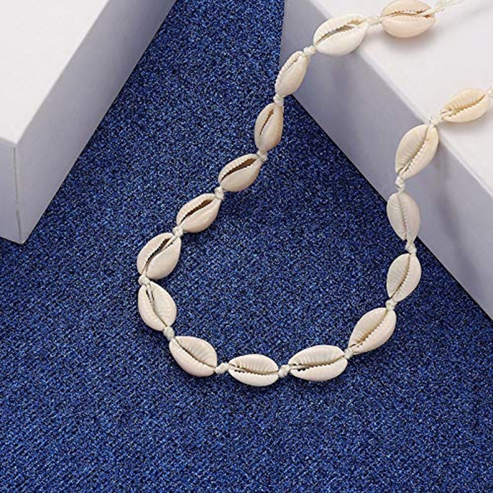 Generic Hawaiian Cowrie Shell Charm Adjustable Necklace Women Handmade Jewelry Gift