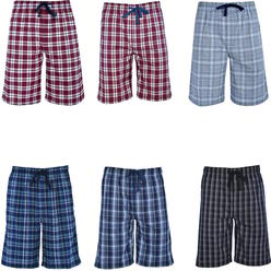 Bargain Hunters 5-Pack: Mens Ultra Soft Plaid Lounge Pajama Sleep Wear Shorts