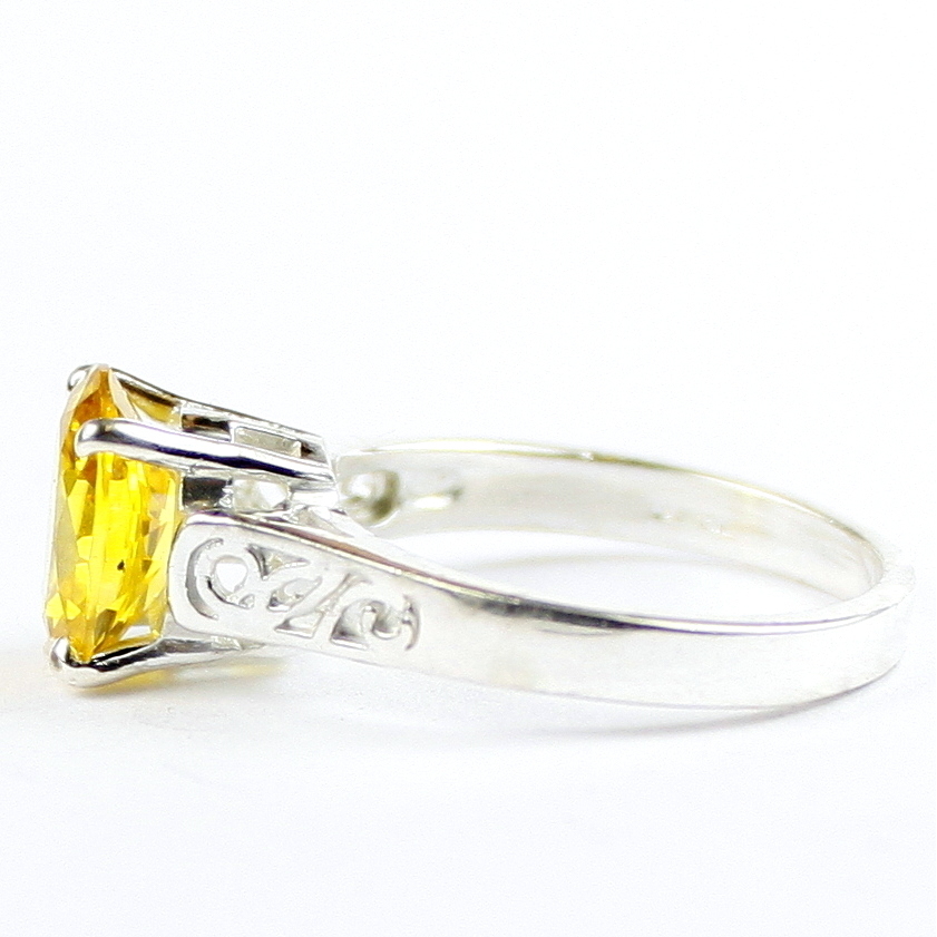 SylvaRocks SR366 Golden Yellow CZ 925 Sterling Silver Ring