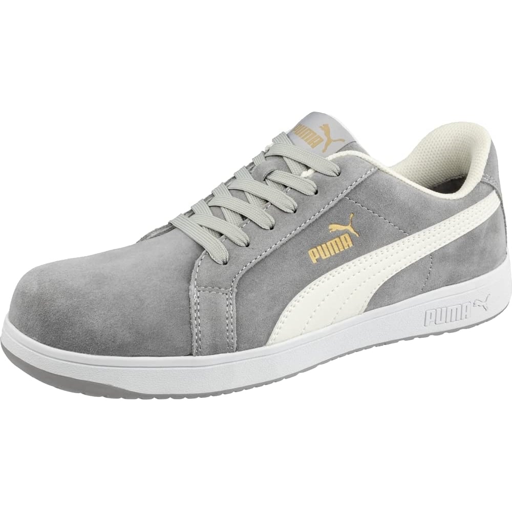 Puma Work Safety PUMA Safety Mens Iconic Low Composite Toe SD Work Shoes Grey Suede - 640035 Grey