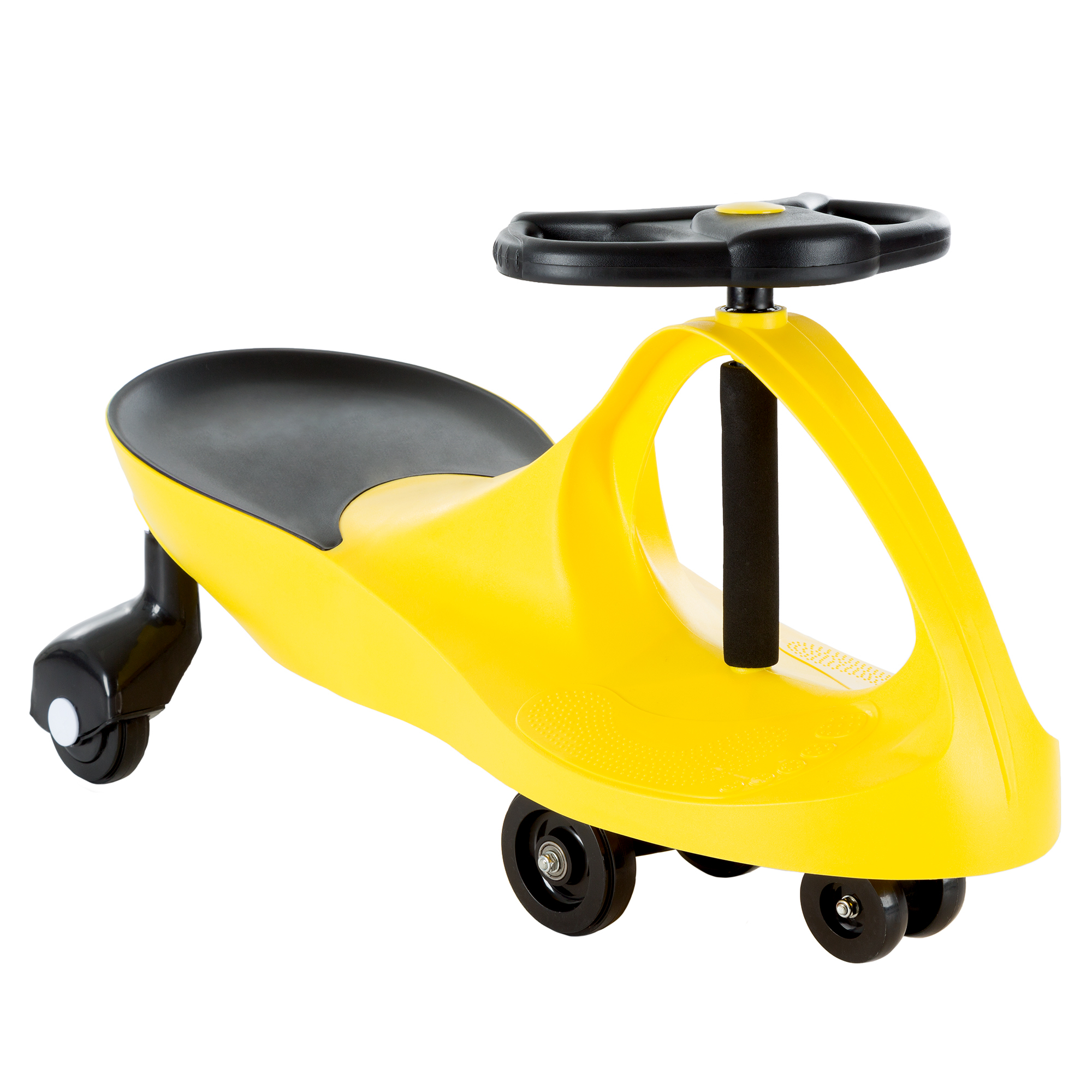 Lil' Rider Ride on Toy ZigZag Twistcar Wiggle Steering No Batteries Kids Energy Operated Kids Ages 2 - 6 Yellow