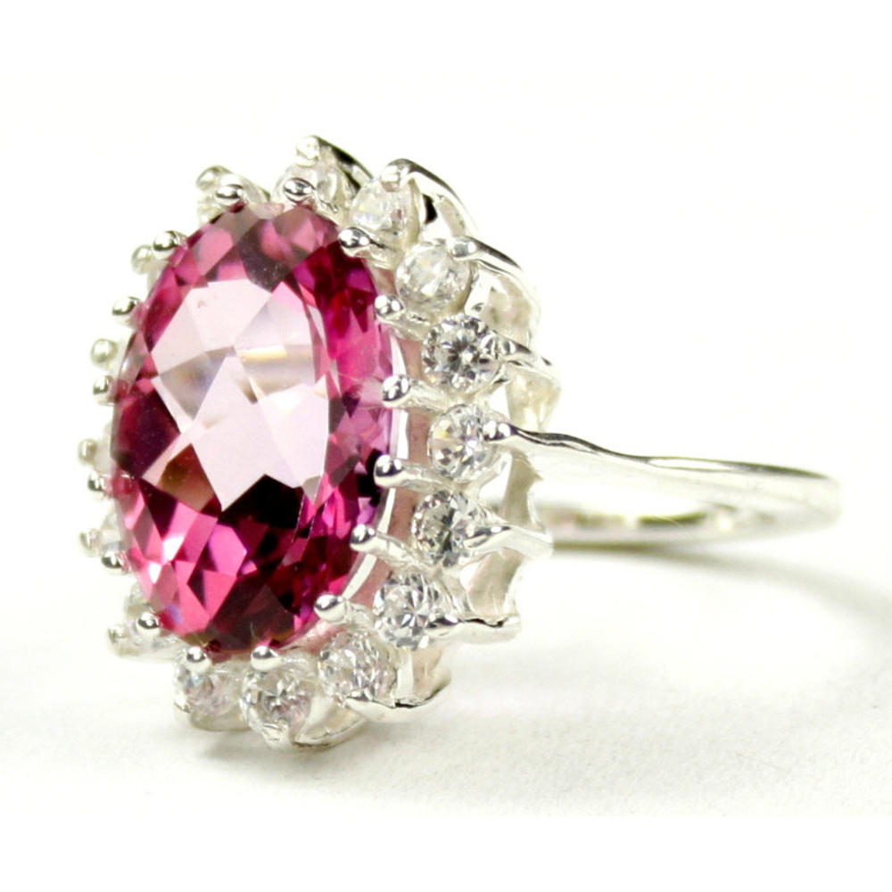 SylvaRocks Sterling Silver Royal Engagement Ring Pure Pink Topaz SR310