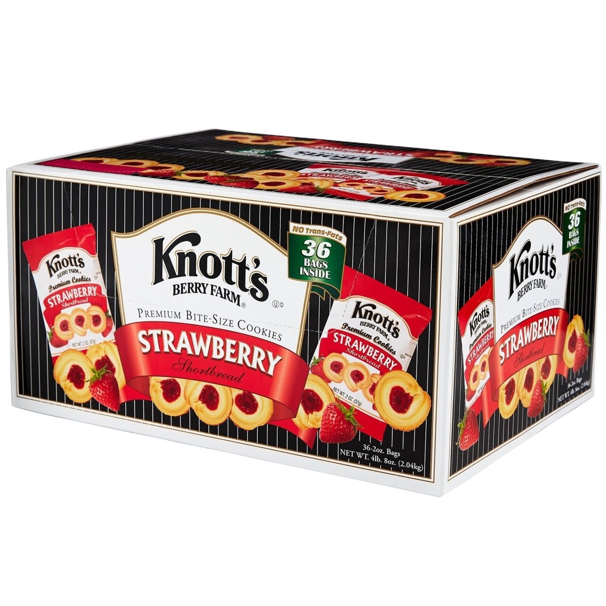 Knott's Berry Farm Strawberry Shortbread Cookies (2 Ounce, 36 Pack)