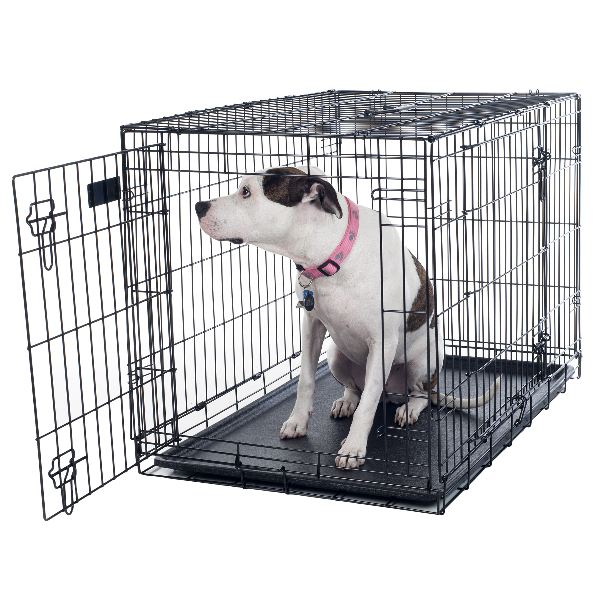 PETMAKER Large 2 Door Foldable Dog Crate Cage - 36 x 23 Inch