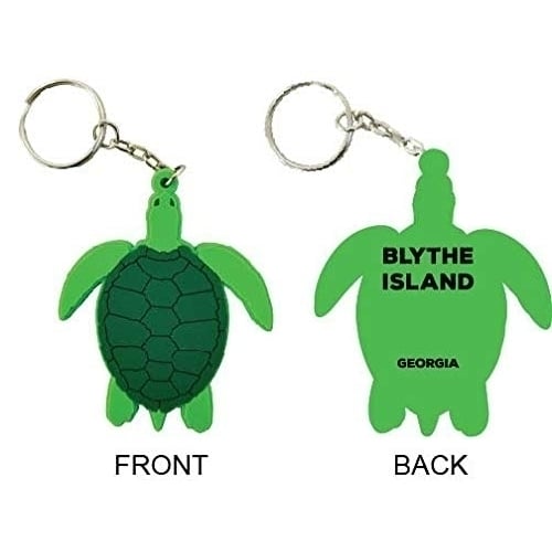 R and R Imports Blythe Island Georgia Souvenir Green Turtle Keychain