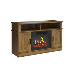The Northwest Group TV Stand with Electric Fireplace Media Console Storage Remote LED Flames