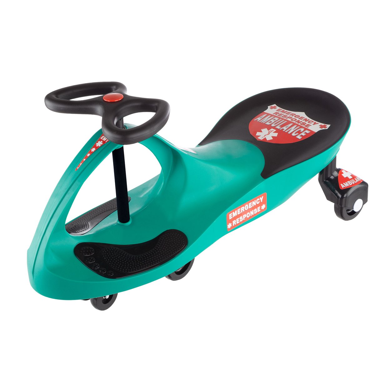 Lil' Rider Ambulance Wiggle Car Toy 3yrs and Up ZigZag Twist Wiggle Go No Batteries, Green