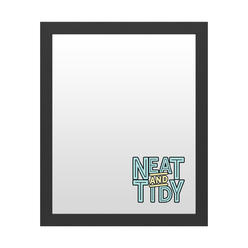 Trademark Global Dry Erase 16 x 20 Marker Board  with Printed Artwork - Neat And Tidy Blue White Board - Ready to Hang
