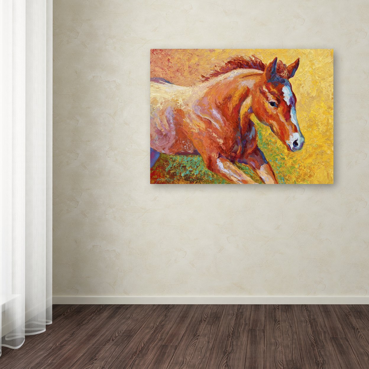 Trademark Global Marion Rose Sorrel Filly  Ready to Hang Canvas Art 18 x 24 Inches Made in USA