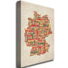 Trademark Global Michael Tompsett Germany - Cities Text Map Canvas Art 18 x 24
