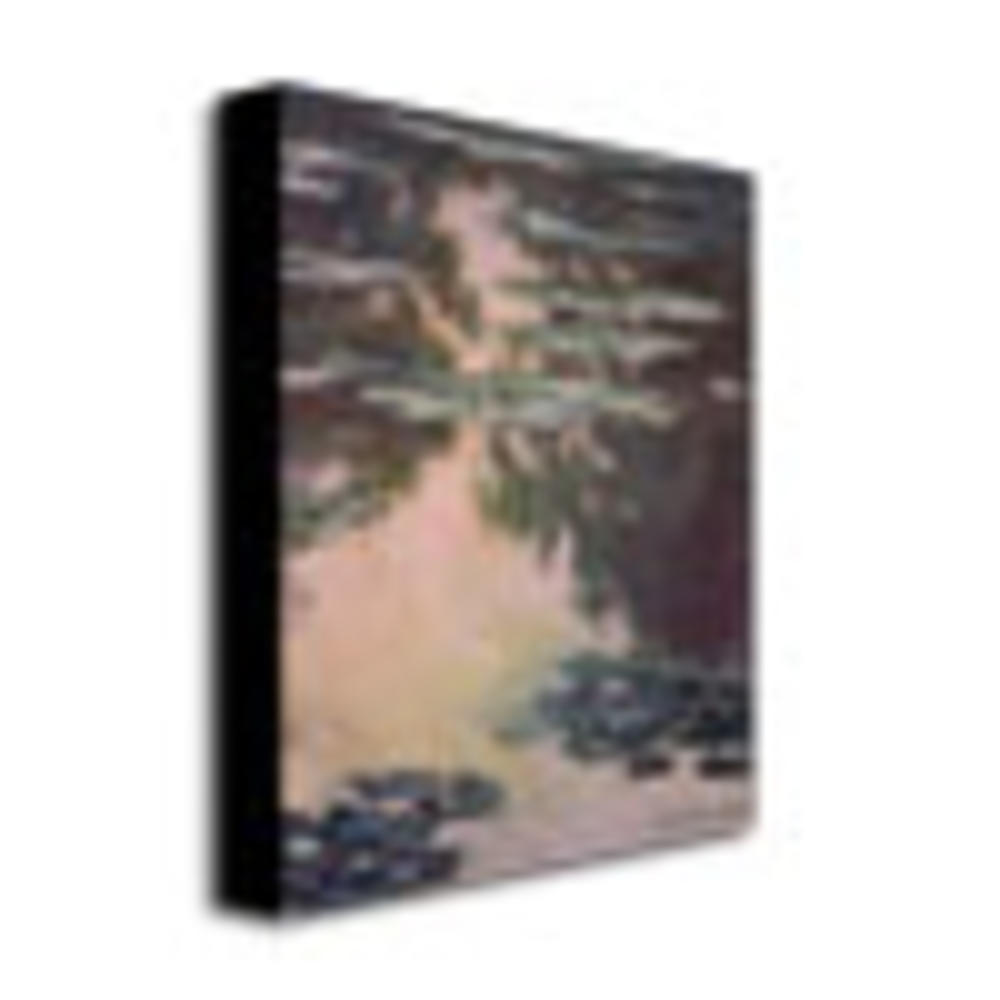 Trademark Global Claude Monet Waterlilies with Weeping Willows Canvas Art 18 x 24