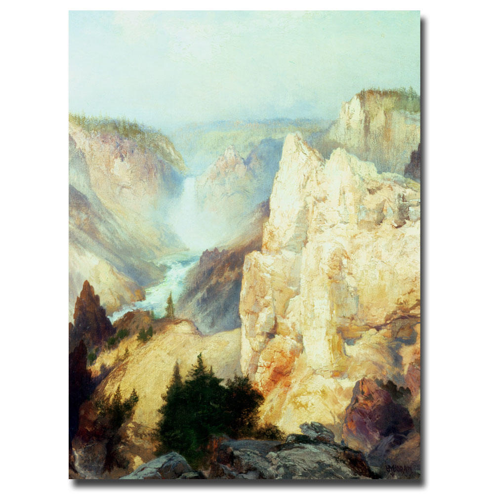 Trademark Global Thomas Moran Grand Canyon of Yellowstone Canvas Art 18 x 24