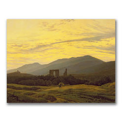 Trademark Global Caspar  Friedrich Ruins in the Riesengebirge Canvas Art 18 x 24