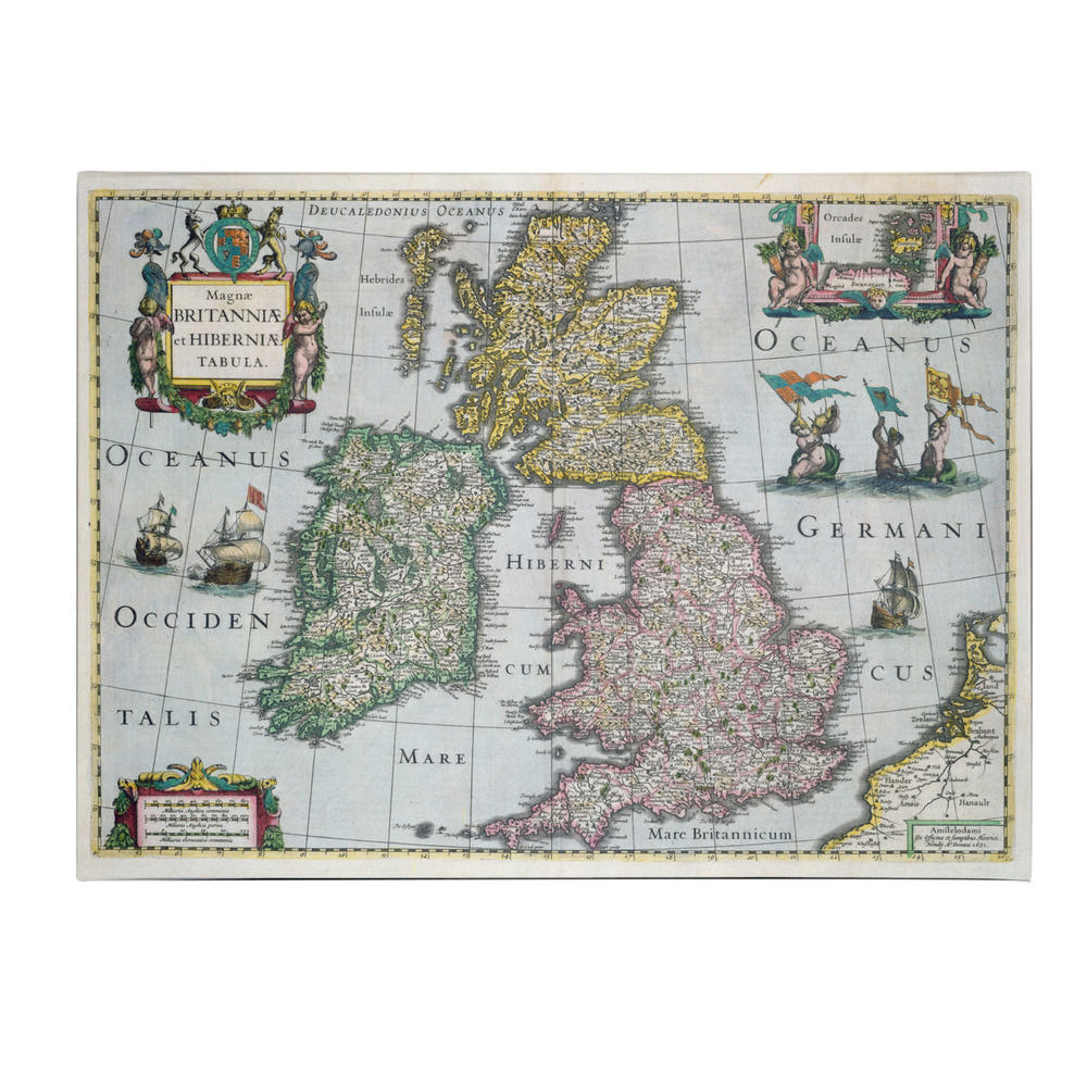 Trademark Global Map of Britain 1631 Canvas Art 18 x 24
