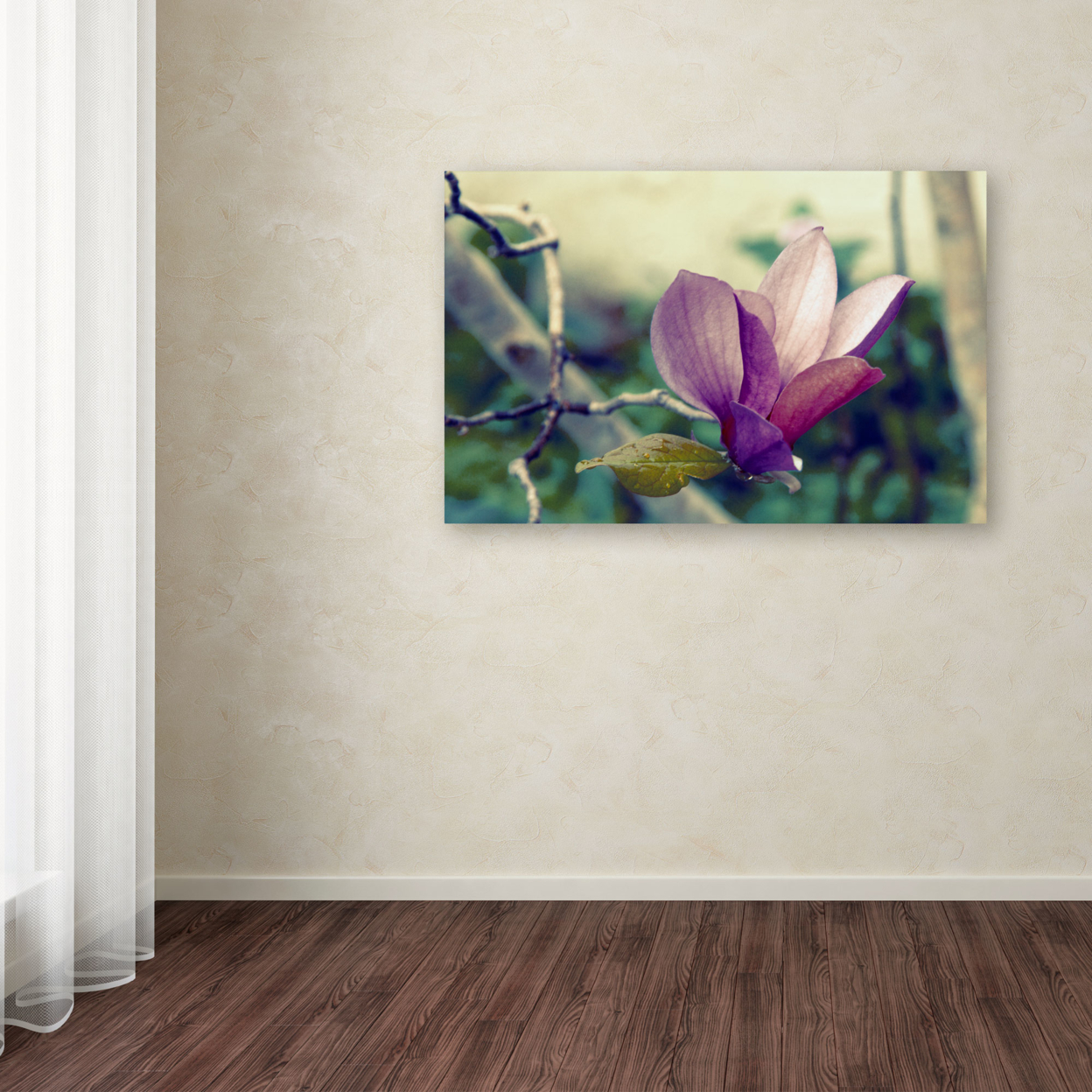 Trademark Global Patty Tuggle Pink Magnolia Canvas Art 16 x 24
