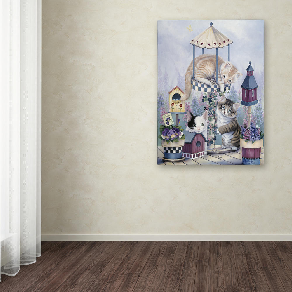 Trademark Global Jenny Newland Cat Carousel Canvas Art 18 x 24
