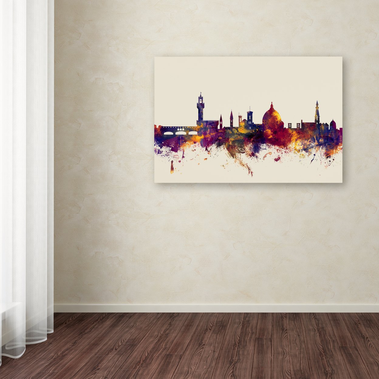 Trademark Global Michael Tompsett Florence Italy Skyline Canvas Art 16 x 24