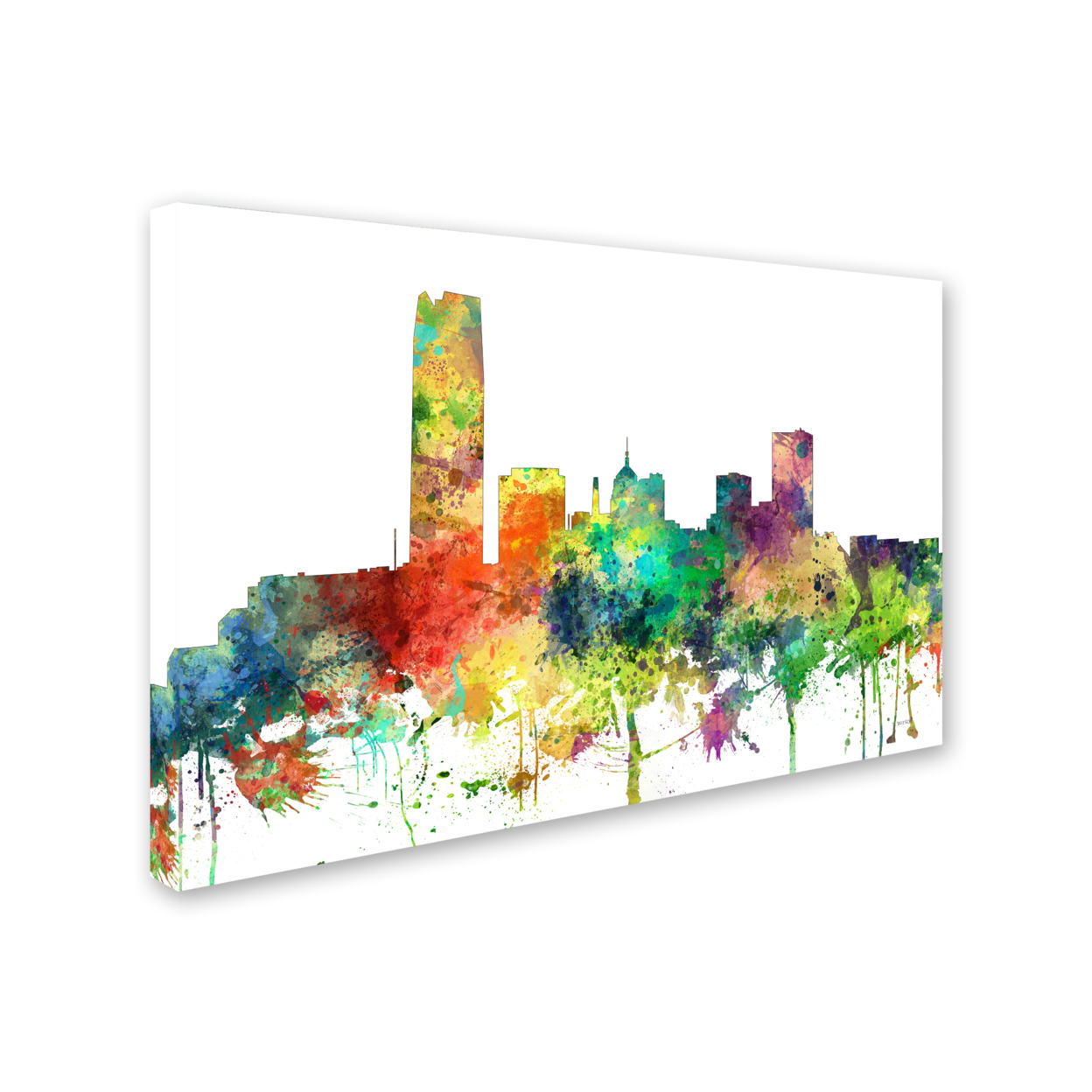 Trademark Global Marlene Watson Oklahoma City Oklahoma Skyline SP Canvas Art 16 x 24