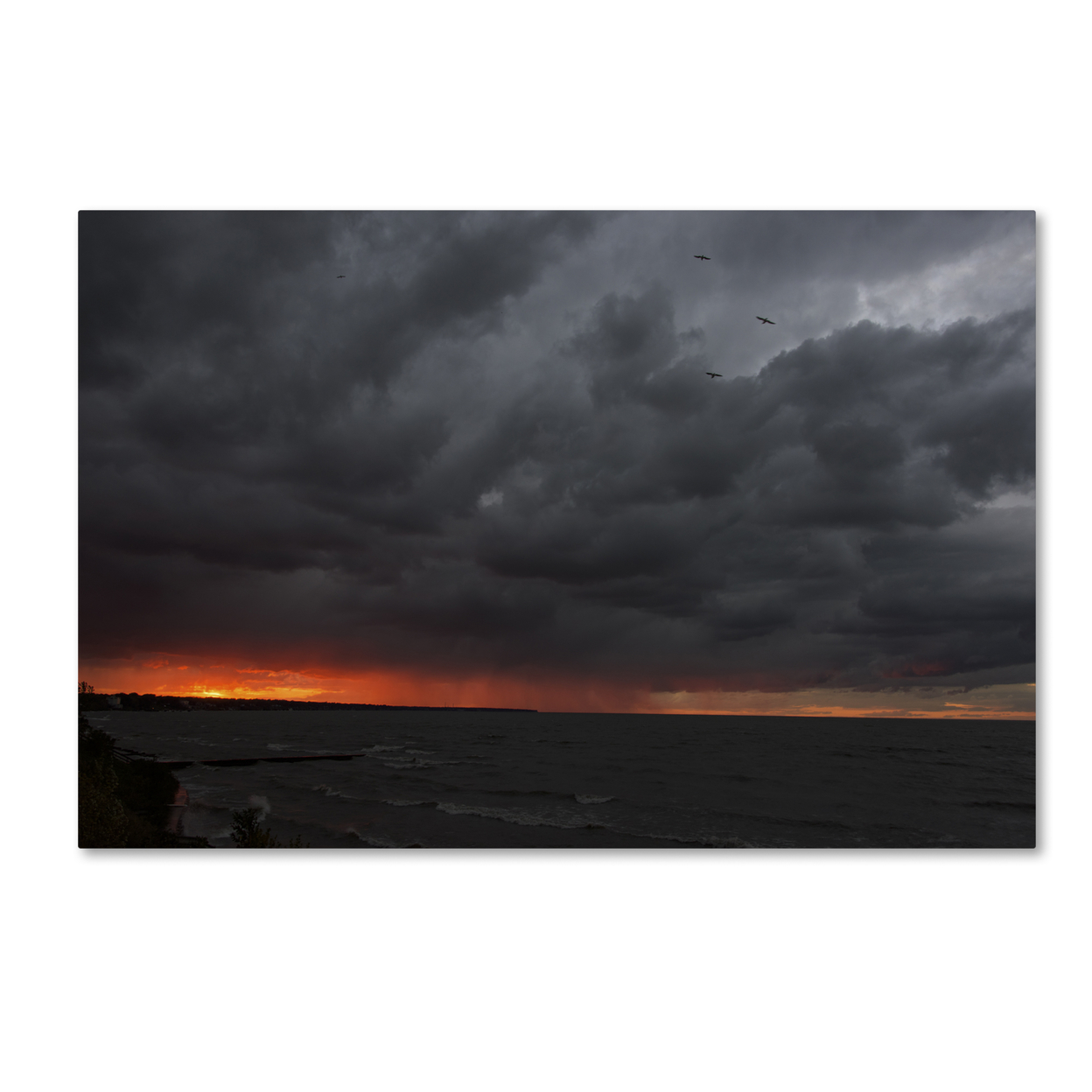 Trademark Global Kurt Shaffer Stormy October Sunset Canvas Art 16 x 24