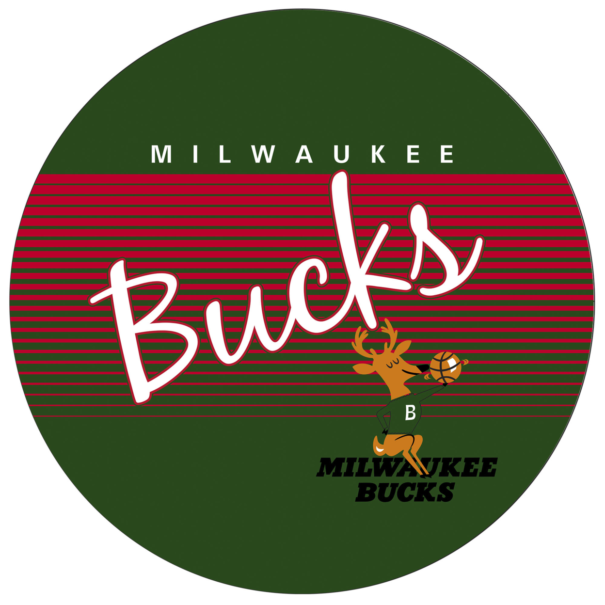 ADG Source Milwaukee Bucks NBA Hardwood Classics Swivel Bar Stool w/Back