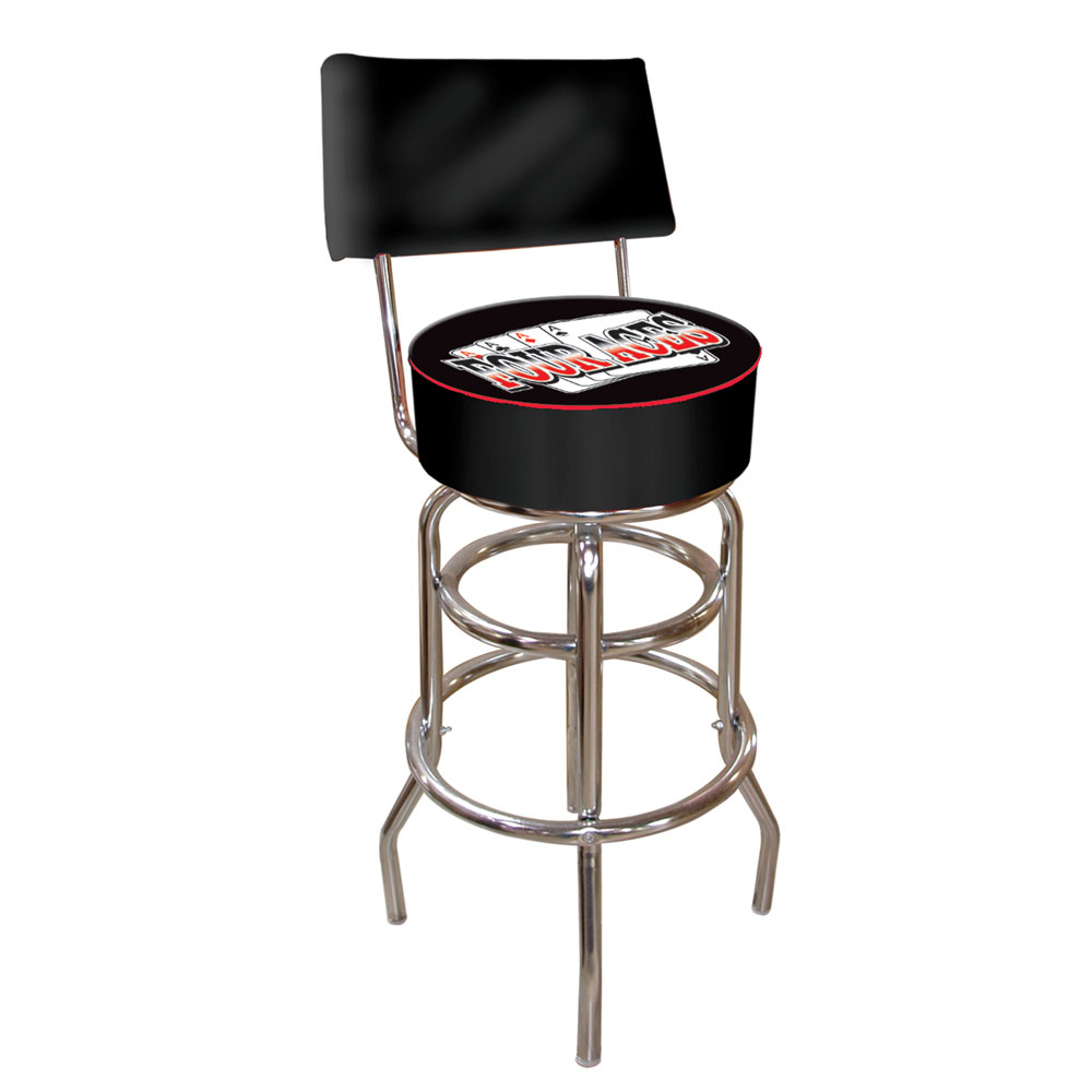 ADG Source Four Aces Padded Swivel Bar Stool with Back