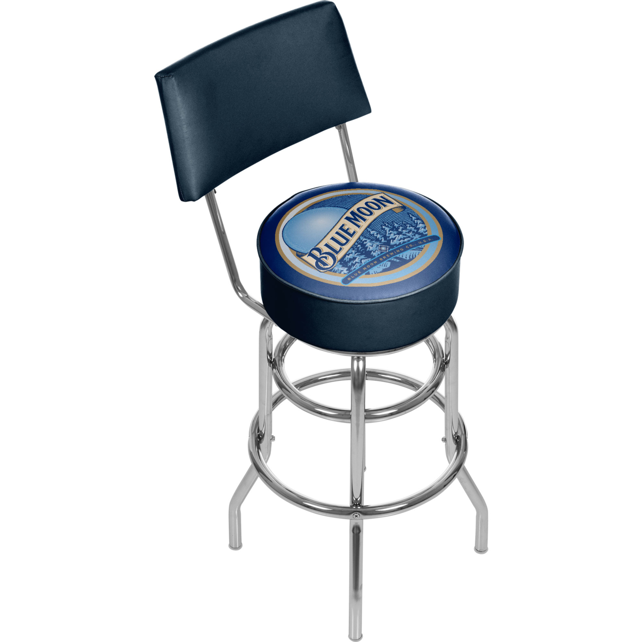 ADG Source Blue Moon Padded Swivel Bar Stool with Back