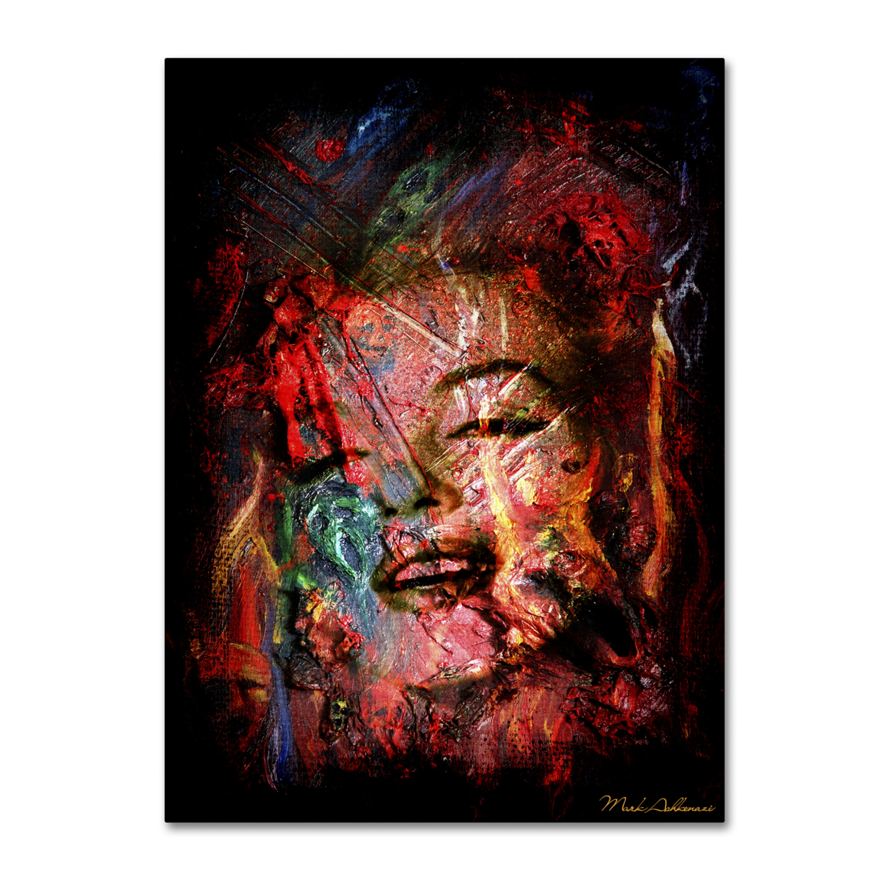 Trademark Global Mark Ashkenazi Marilyn Monroe VII Canvas Wall Art 35 x 47 Inches