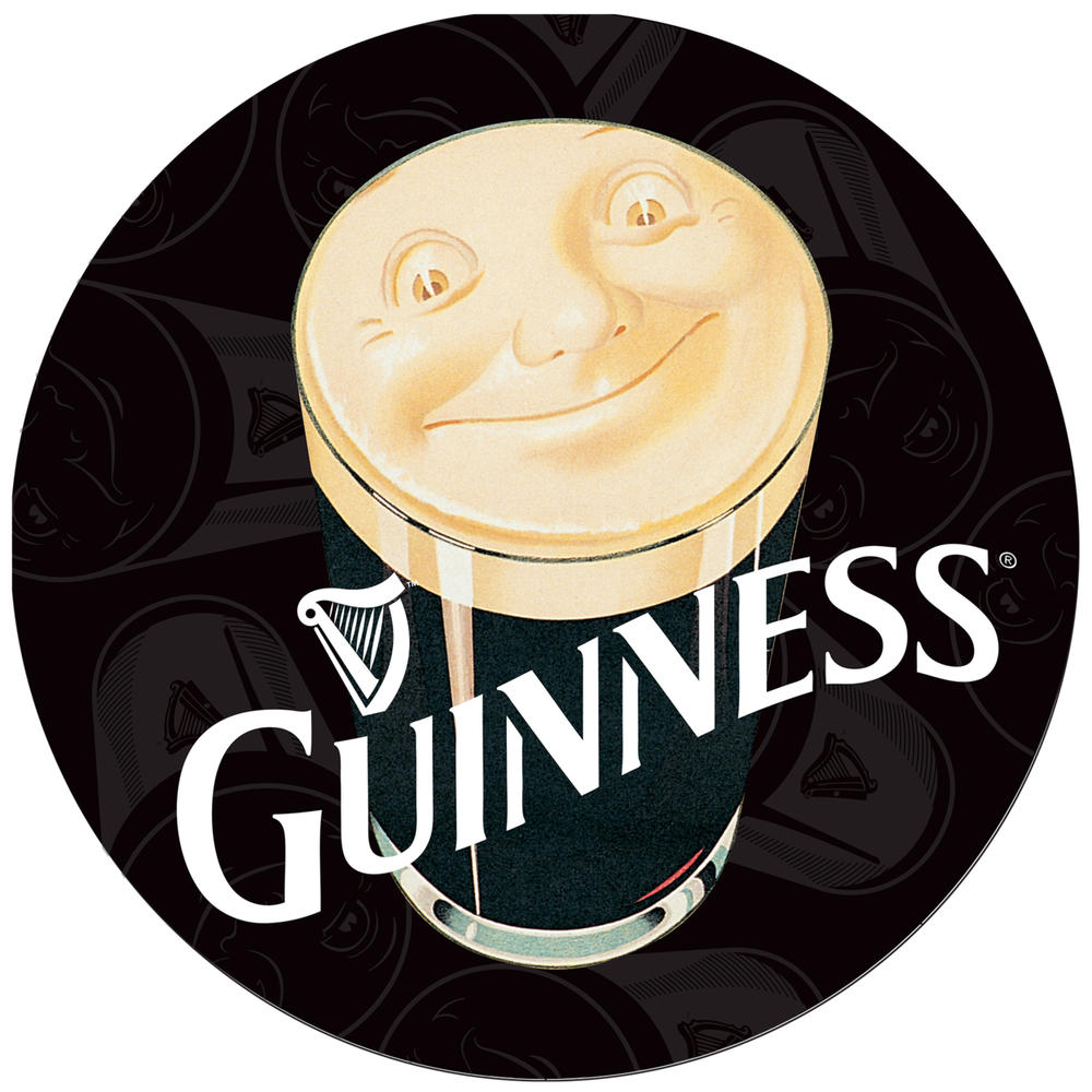 ADG Source Guinness Swivel Swivel Bar Stool with Back - Smiling Pint