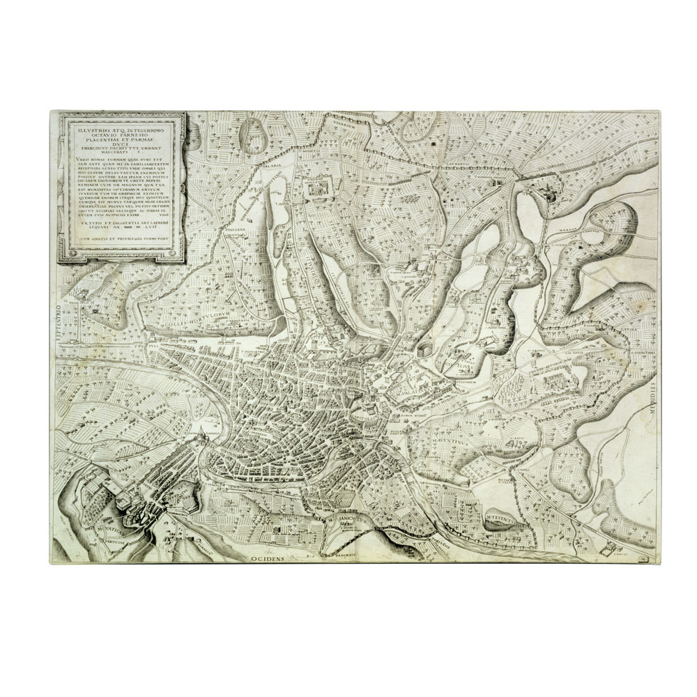 Trademark Global Antonio Lafreri Map of the City of Rome 1557 14 x 19 Canvas Art