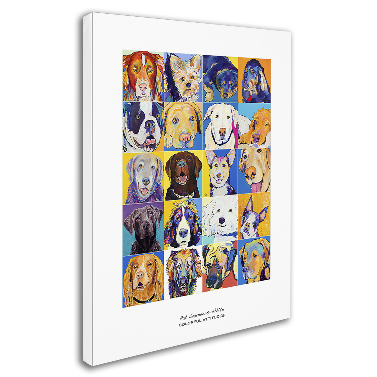 Trademark Global Pat Saunders-White Colorful Attitudes Poster 14 x 19 Canvas Art