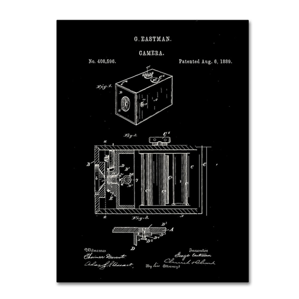 Trademark Global Claire Doherty George Eastman Camera Patent Black 14 x 19 Canvas Art