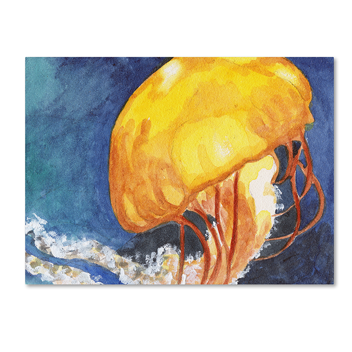 Trademark Global Jennifer Redstreake Jelly Fish II 14 x 19 Canvas Art