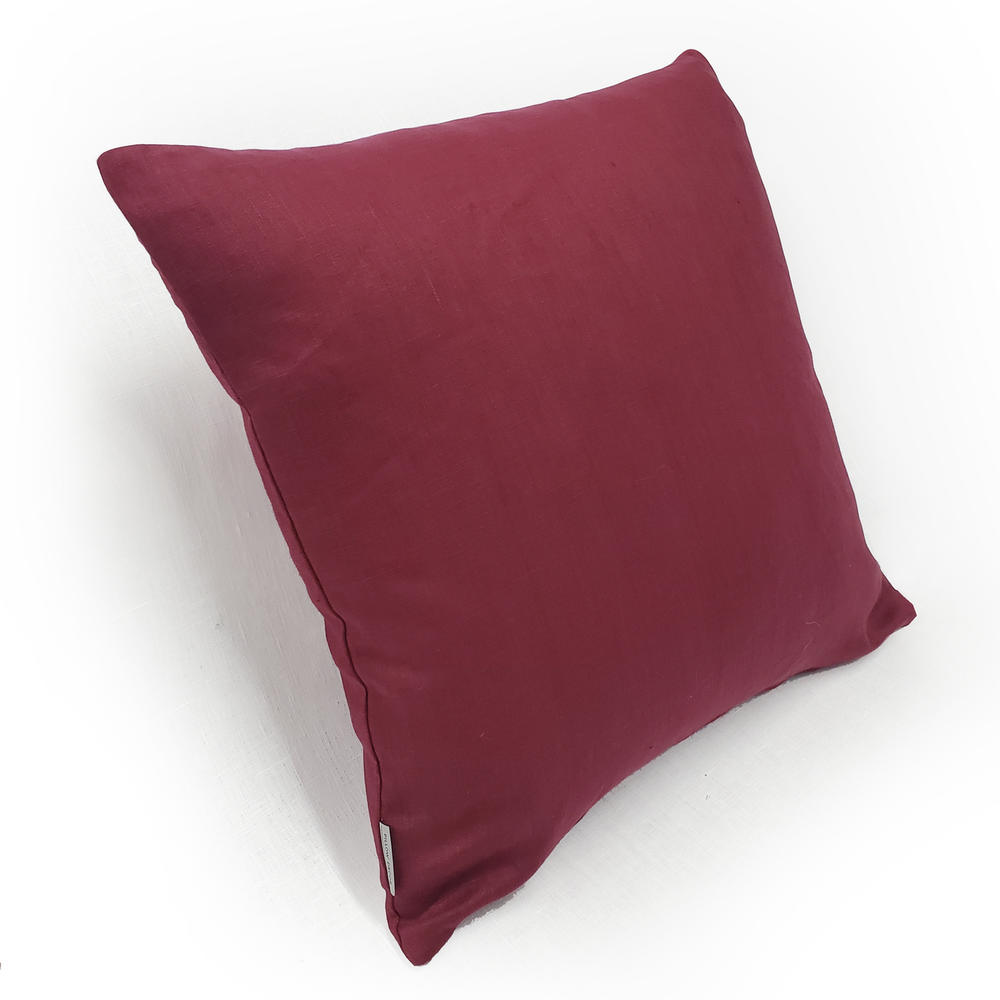 Pillow Dcor Tuscany Linen Wine Throw Pillow 20x20, with Polyfill Insert