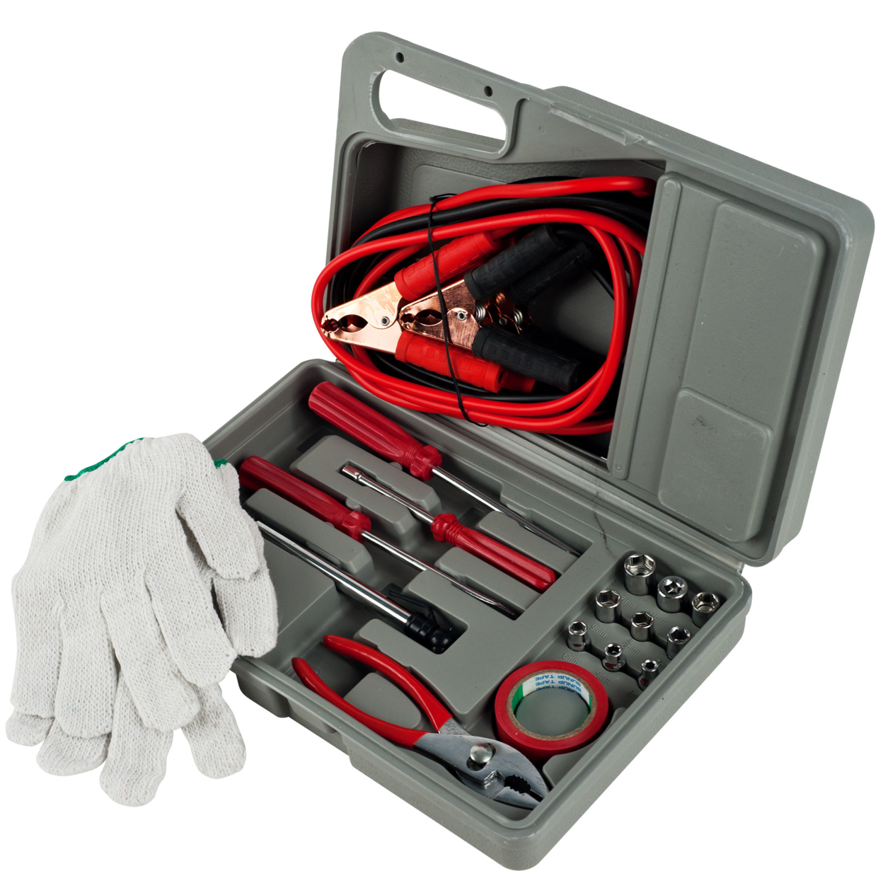 Stalwart Roadside Emergency Tool and Auto Kit - 30 Pieces