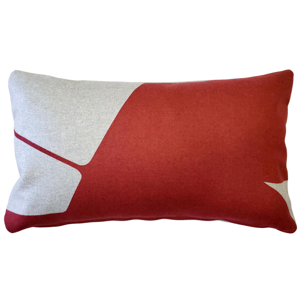 Pillow Dcor Boketto Spanish Red Throw Pillow 12x19 Inches Square, Complete Pillow with Polyfill Pillow Insert