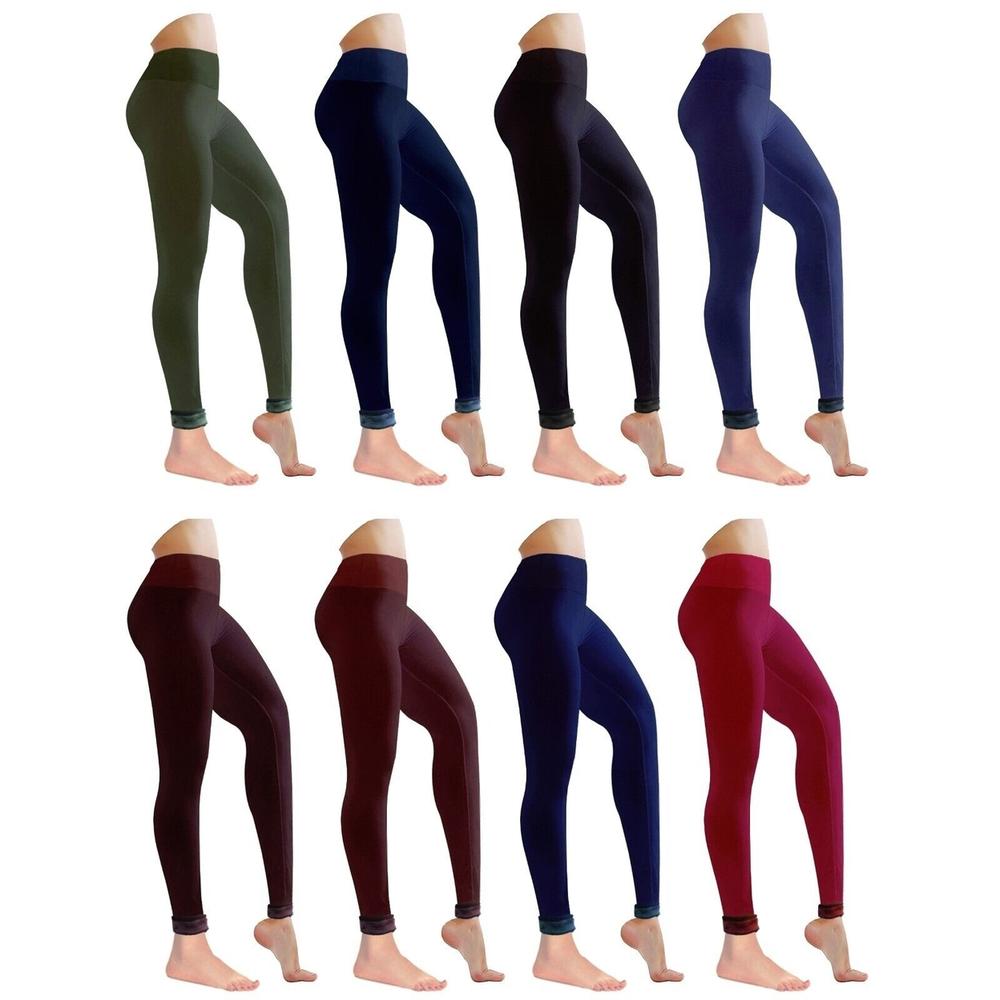 Bargain Hunters 4-Pack: Womens Winter Warm Ultra Soft Cozy faux Lined Leggings