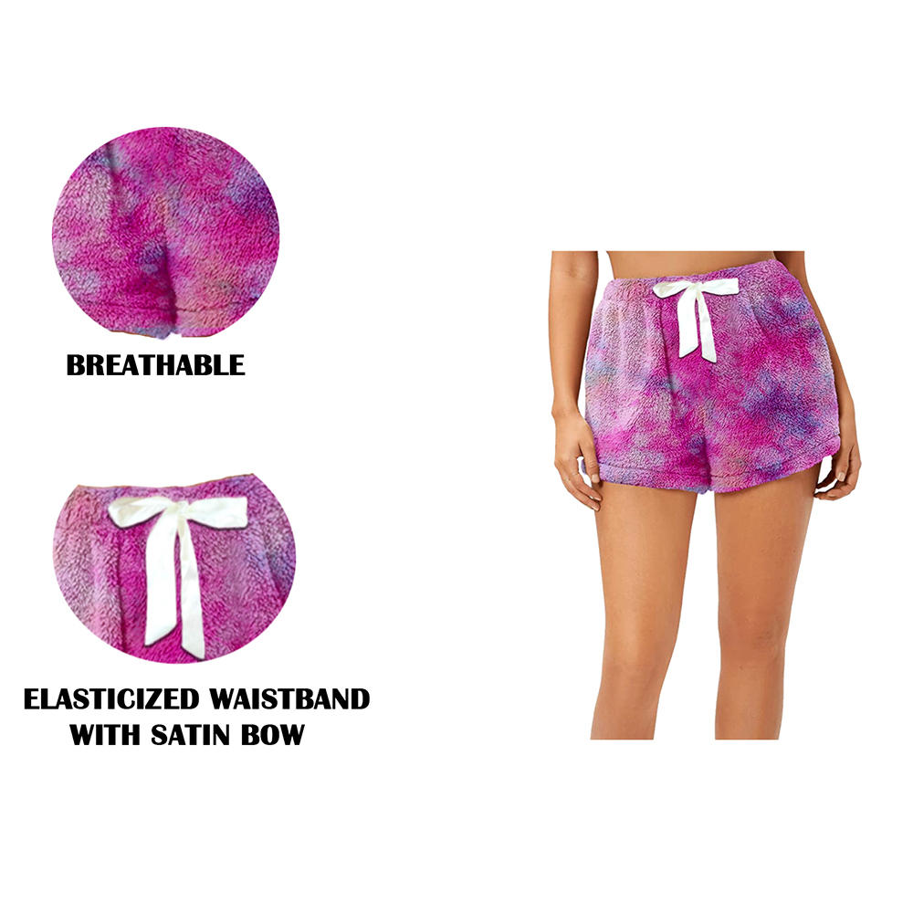 Bargain Hunters 4-Pack: Womens Ultra Plush Micro-Fleece  Soft Printed Pajama Shorts
