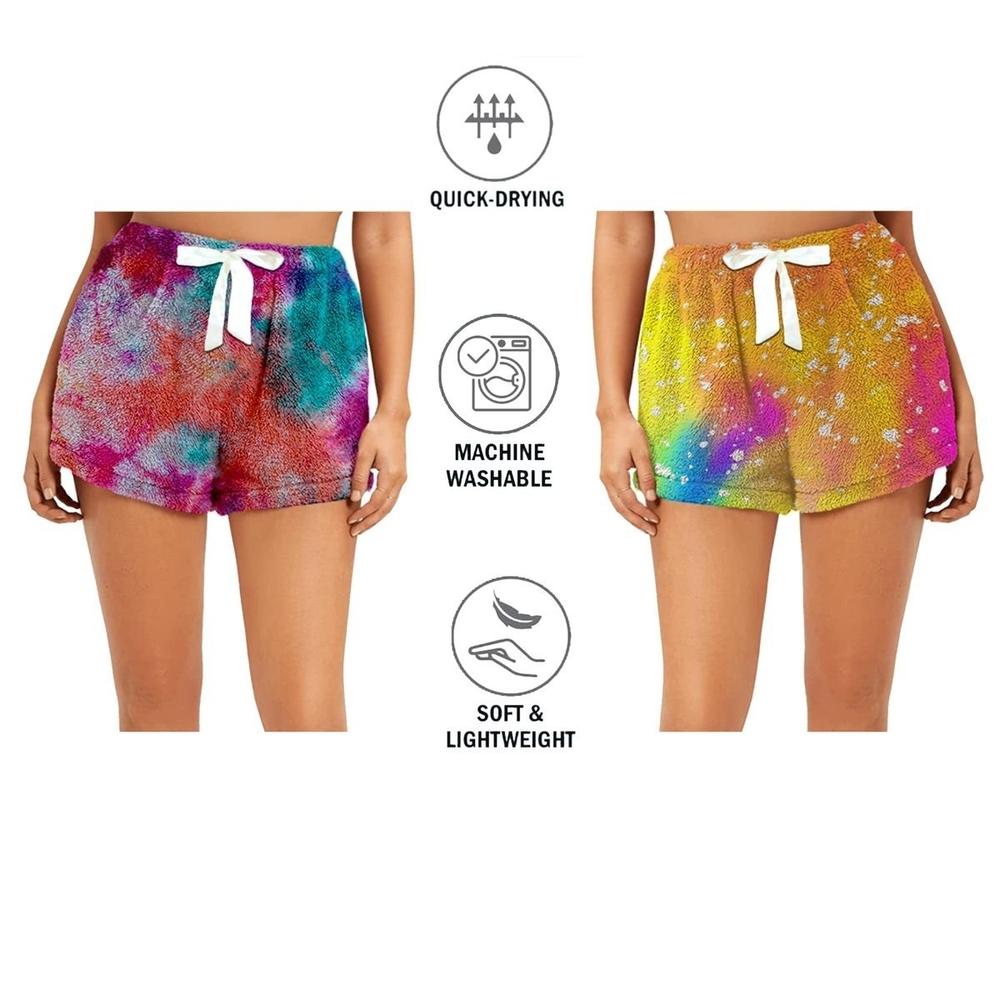 Bargain Hunters 3-Pack: Womens Ultra Plush Micro-Fleece  Soft Printed Pajama Shorts