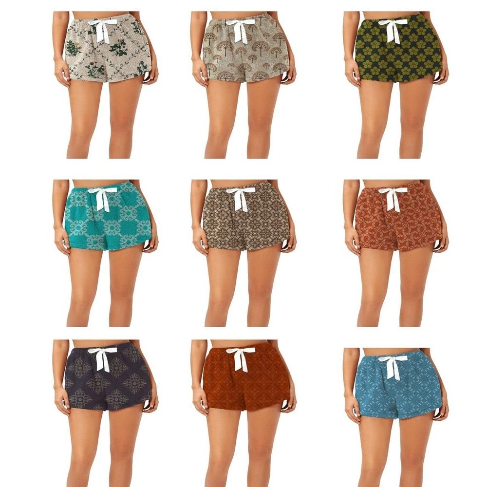 Bargain Hunters 3-Pack: Womens Ultra Plush Micro-Fleece  Soft Printed Pajama Shorts