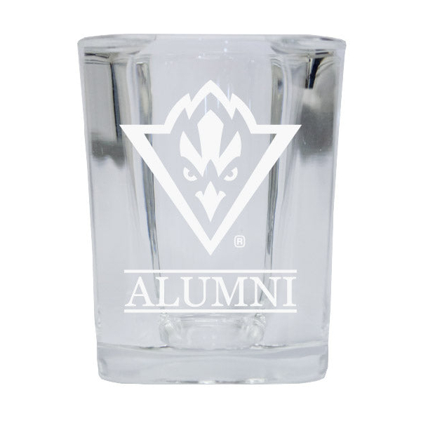 R and R Imports NCAA North Carolina Wilmington Seahawks Alumni 2oz Laser Etched Square Shot Glass