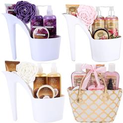 Draizee (Set of 4) Draizee Heel Shoe Spa Gift Set  Rose Lavender Coconut Scented Bath Essentials and Refreshing Lovely British