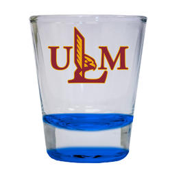 R and R Imports University of Louisiana Monroe 2 ounce Color Etched Shot Glasses