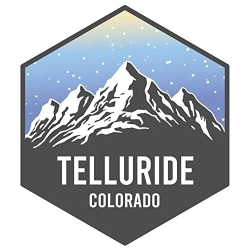 R and R Imports Telluride Colorado Ski Adventures Souvenir 4 Inch Vinyl Decal Sticker 4-Pack
