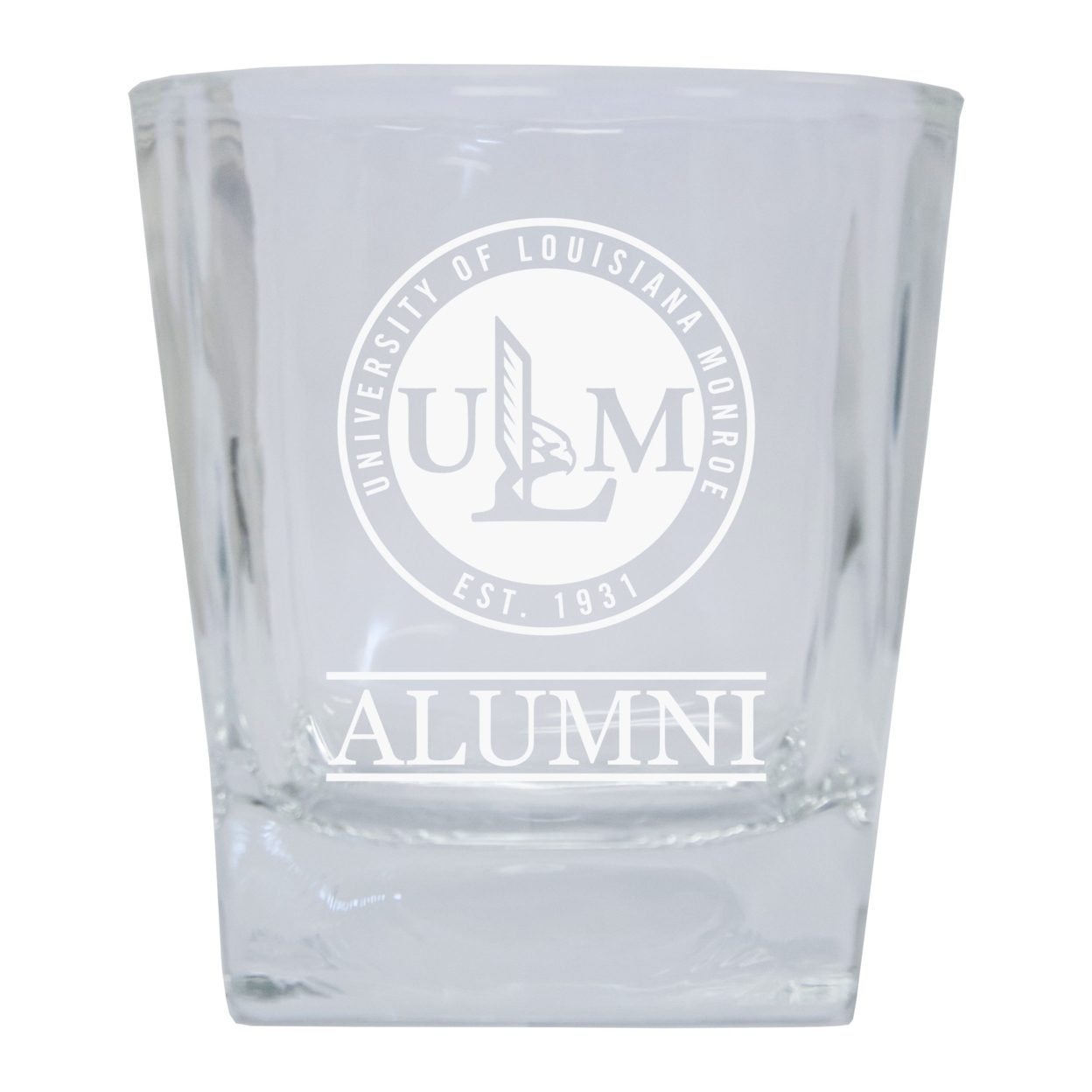 R and R Imports University of Louisiana Monroe Alumni Elegance - 5 oz Etched Shooter Glass Tumbler 4-Pack