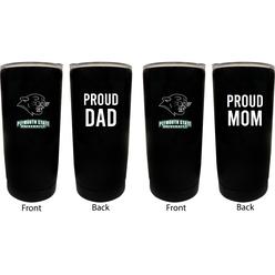 R and R Imports Plymouth State University NCAA Insulated Tumbler - 16oz Stainless Steel Travel Mug Proud Mom and Dad Design Black
